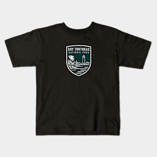 Minimal Dry Tortugas National Park Emblem Kids T-Shirt